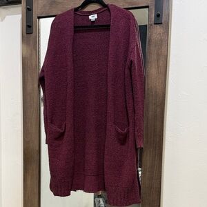 Old Navy Women's Maroon Cardigan